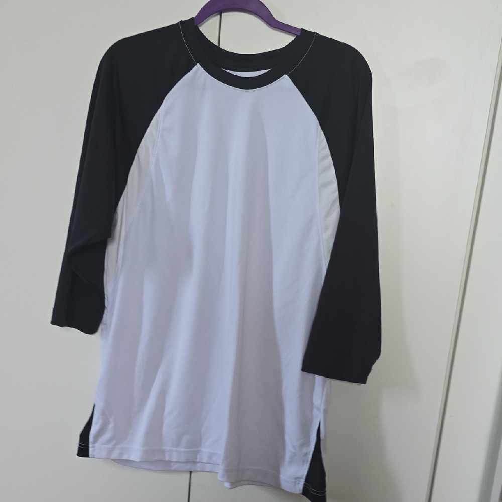 Champro Black and White Raglan Tee